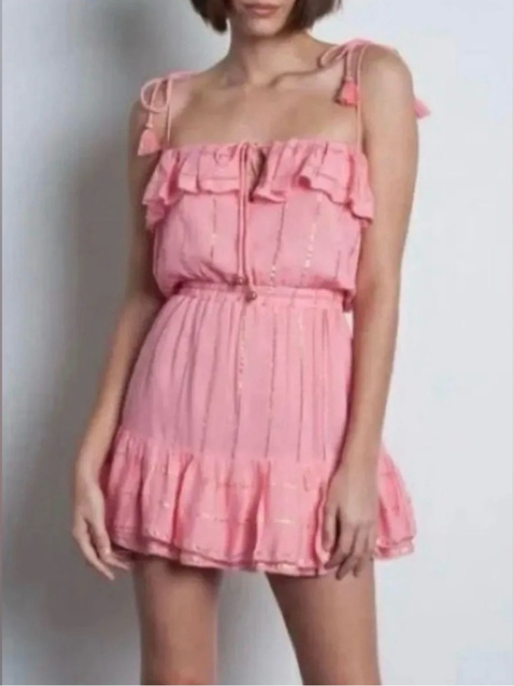 Karina Grimaldi Blush Ruffle Dress